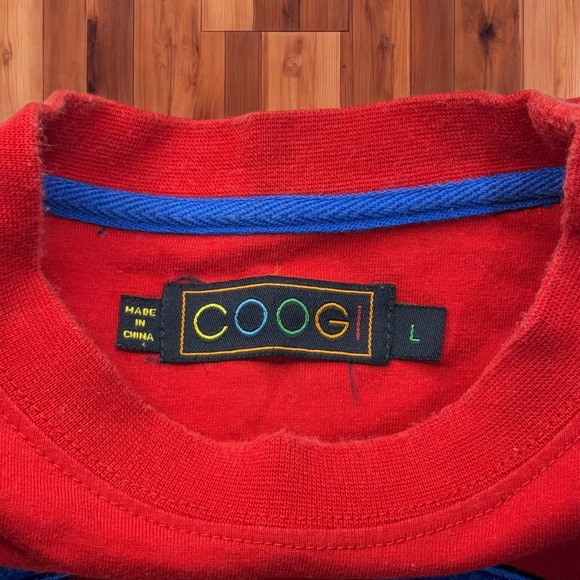 COOGI Australia Graphic T-Shirt‎ Mens Large Embroidered Red Short Sleeve - Picture 3 of 7